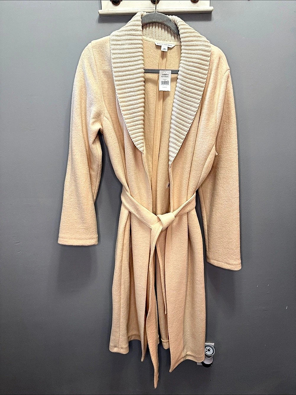 NWT Banana Republic Wool Belted Cardigan Cream XL